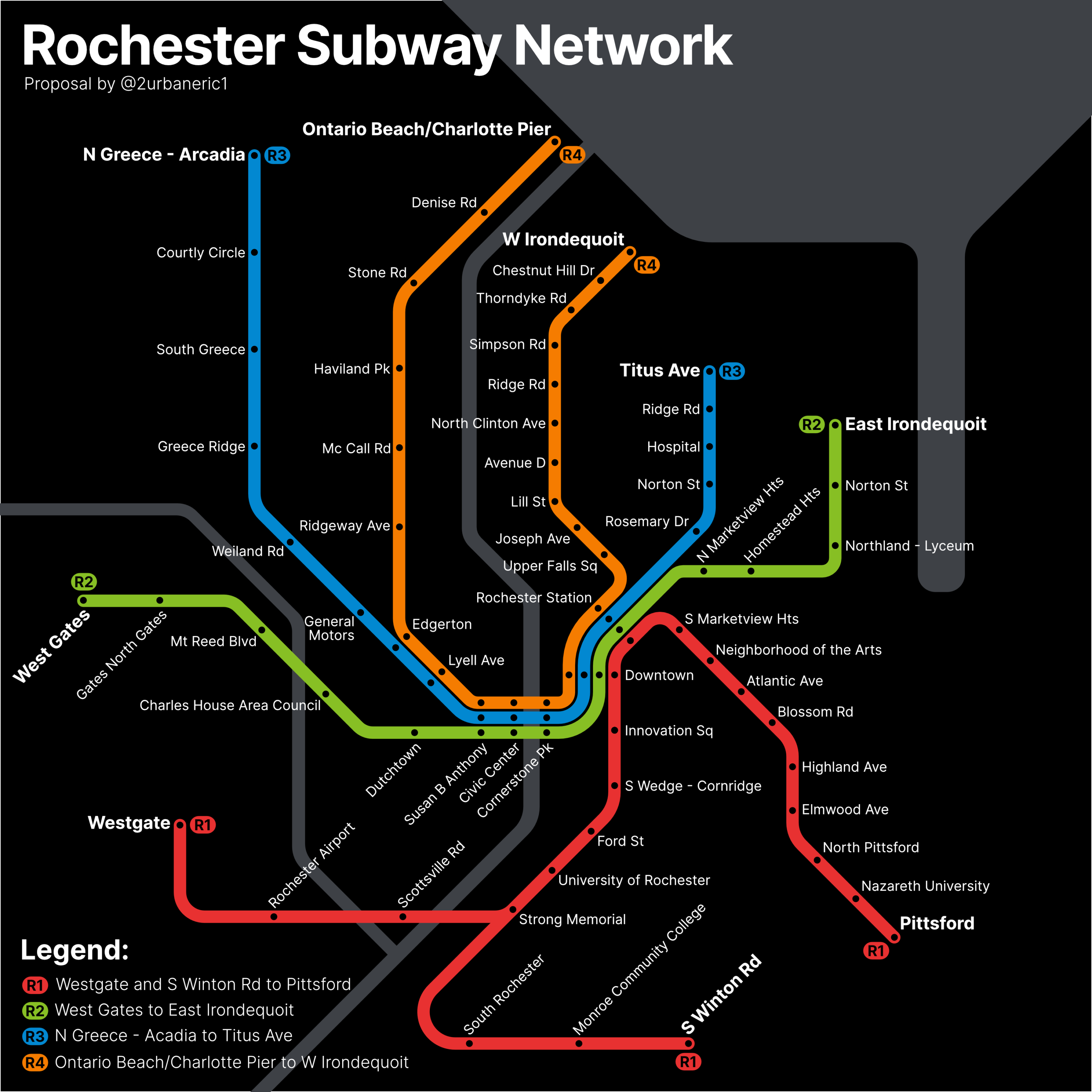 Rochester Fantasy Map – Pretzel Express